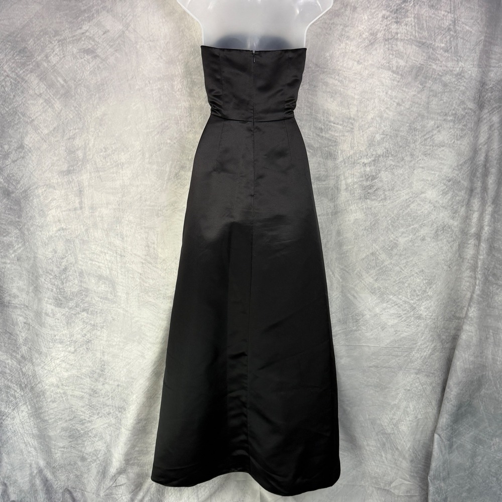 Bill Levkoff Classic Black Strapless Evening Gown Sz 6 minimalist old money NYE - Picture 2 of 10